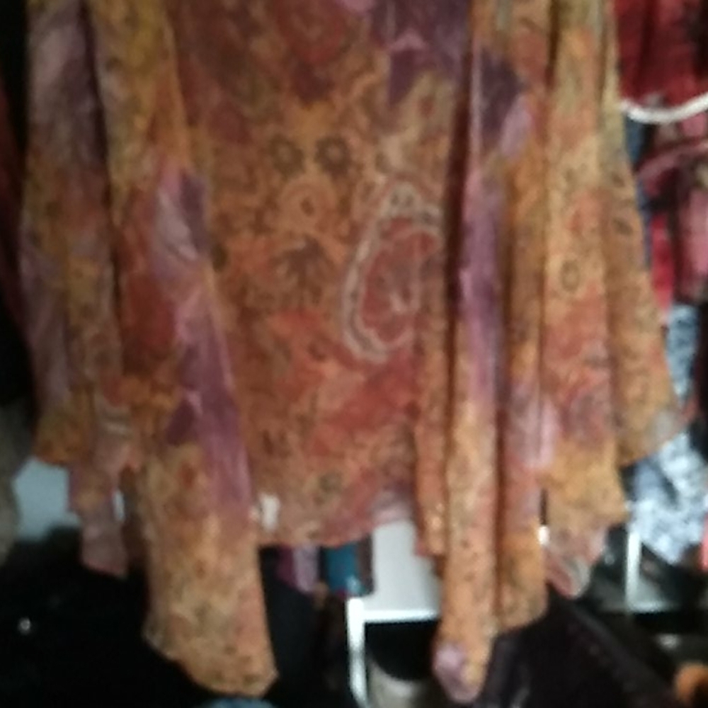 RALPH LAUREN SIZE 12 SILK SKIRT - Picture 4 of 5